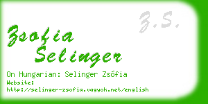 zsofia selinger business card